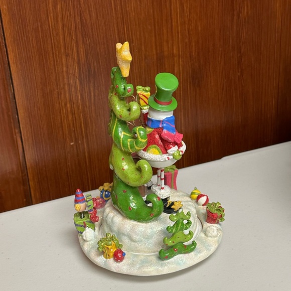 Home Interiors Christmas tree Snowman Reindeer Revolving Musical box - Picture 10 of 14